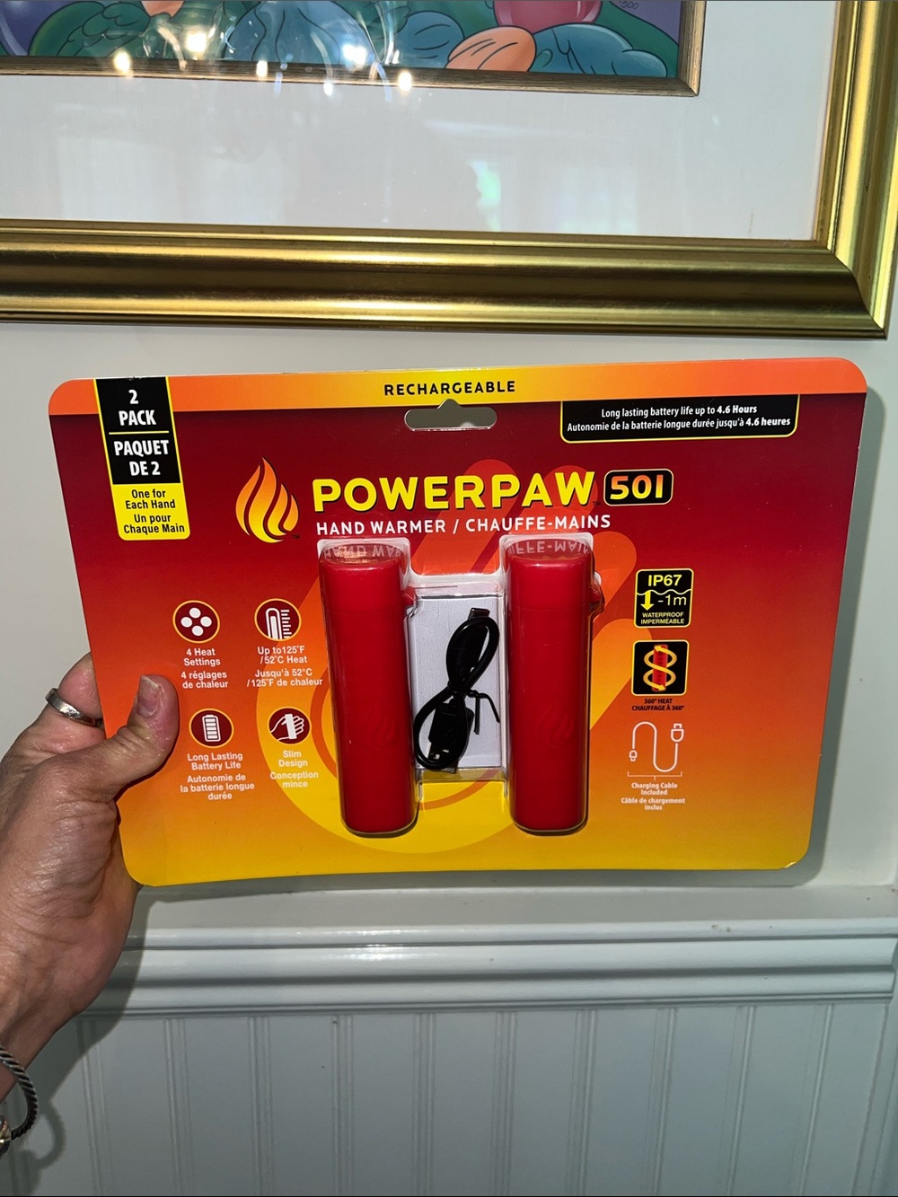 POWERPAW 501 Rechargeable Red Hand Warmer - 2 Pack ⛷️🎿